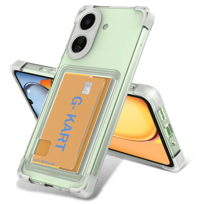 Xiaomi Poco C65 Case Airbag Designed Zore G-Card Cover with Transparent Card Holder - 1