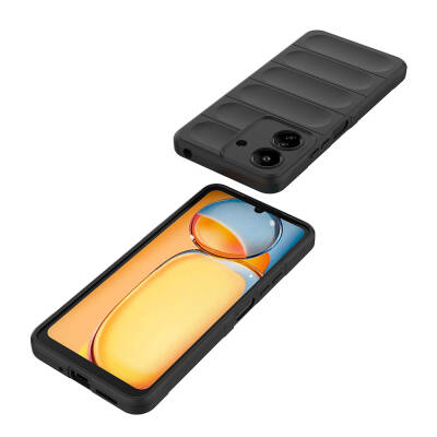 Xiaomi Poco C65 Case Flexible TPU Hollow Back Surface Design Zore Etnik Silicone Cover - 12