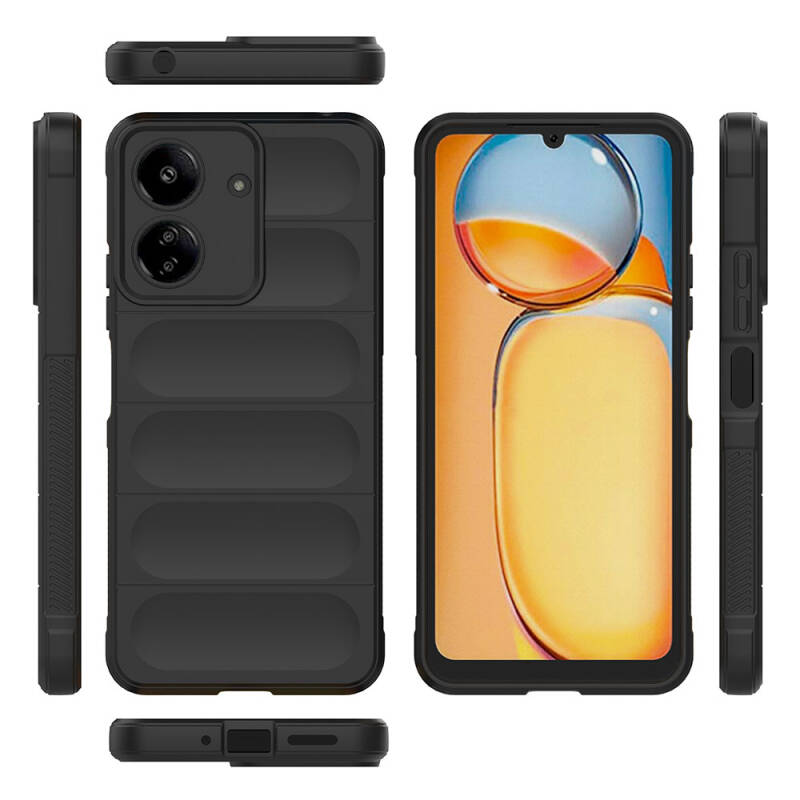 Xiaomi Poco C65 Case Flexible TPU Hollow Back Surface Design Zore Etnik Silicone Cover - 44