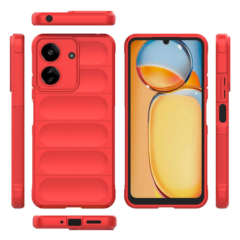 Xiaomi Poco C65 Case Flexible TPU Hollow Back Surface Design Zore Etnik Silicone Cover - 45