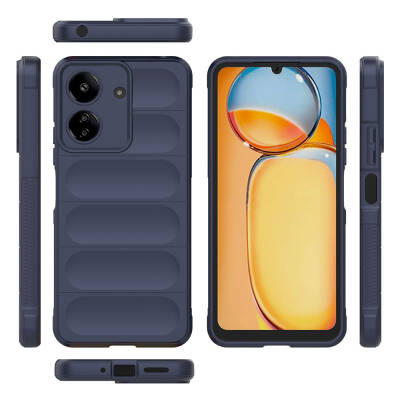 Xiaomi Poco C65 Case Flexible TPU Hollow Back Surface Design Zore Etnik Silicone Cover - 47