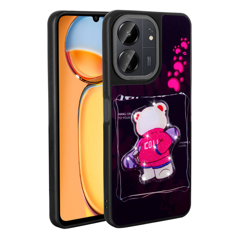 Xiaomi Poco C65 Case Shining Embossed Zore Amas Silicone Cover with Iconic Figure - 7