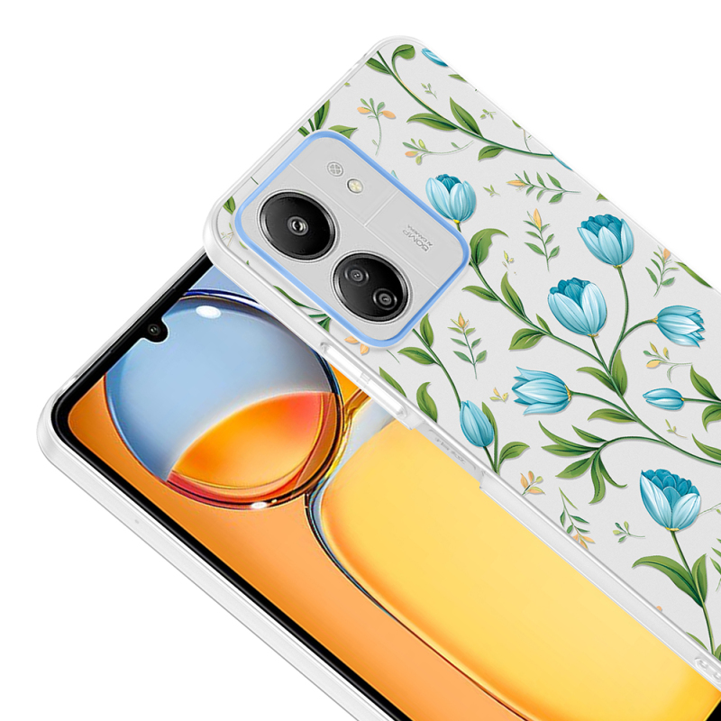 Xiaomi Poco C65 Case with Camera Protector, Patterned Zore Clip Cover - 10