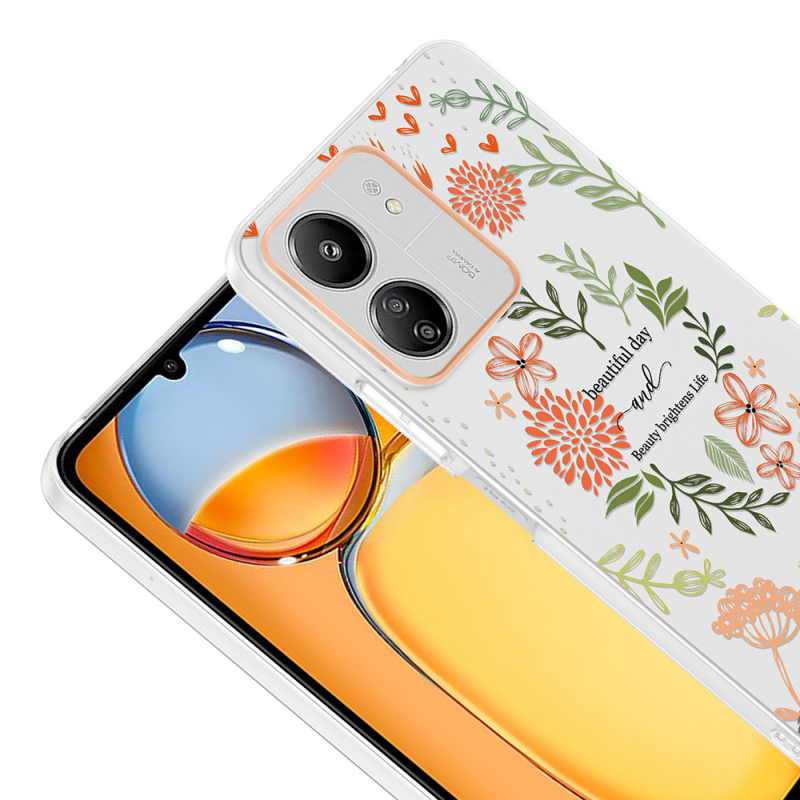 Xiaomi Poco C65 Kılıf Kamera Korumalı Desenli Zore Klip Kapak - 6