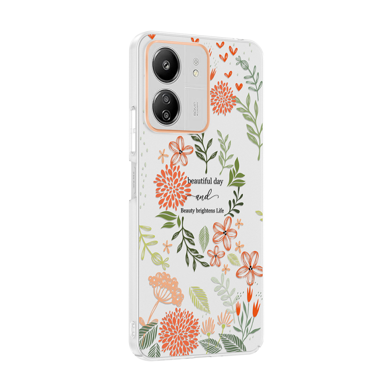 Xiaomi Poco C65 Kılıf Kamera Korumalı Desenli Zore Klip Kapak - 7