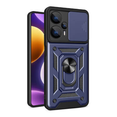 Xiaomi Poco F5 Case Magnetic Stand Camera Protector Zore Sliding Vega Cover - 10