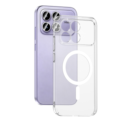 Xiaomi Poco F8 Pro Kamera Korumalı M-Safe Şarj Özellikli Şeffaf Zore London Sert PC Kapak - 1