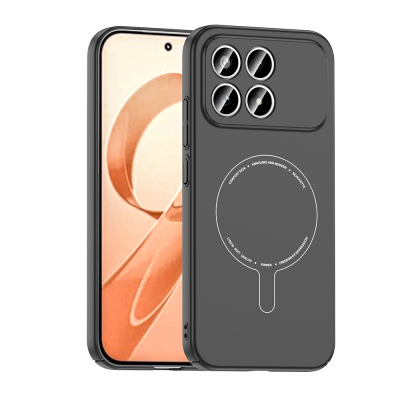 Xiaomi Poco F8 Pro Kılıf M-Safe Şarj Özellikli Kamera Korumalı Zore Elio Sert PC Kapak - 1