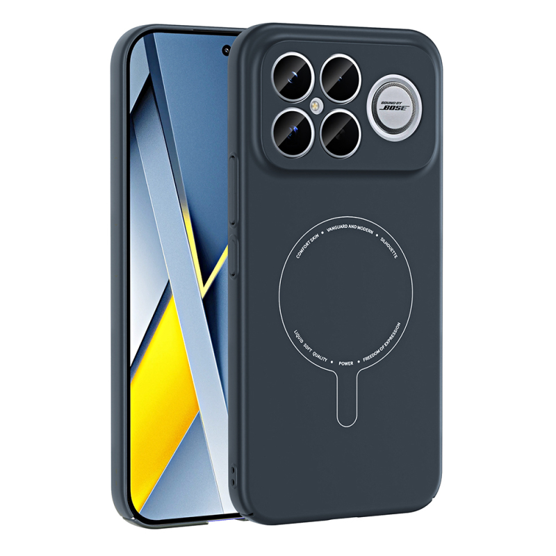 Xiaomi Poco F8 Ultra Case with M-Safe Charging Feature and Camera Protection - Zore Elio Hard PC Cover - 1