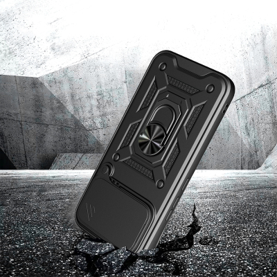 Xiaomi Poco F8 Ultra Case with Magnetic Stand and Camera Protection Zore Sliding Vega Cover - 3