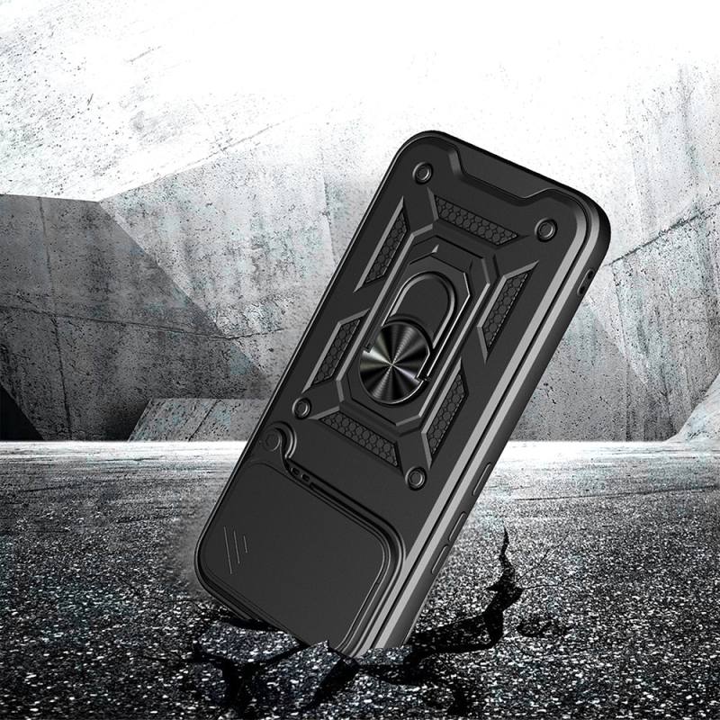 Xiaomi Poco F8 Ultra Case with Magnetic Stand and Camera Protection Zore Sliding Vega Cover - 3