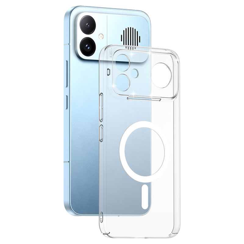 Xiaomi Poco F8 Ultra Kamera Korumalı M-Safe Şarj Özellikli Şeffaf Zore London Sert PC Kapak - 1