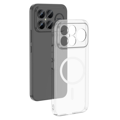 Xiaomi Poco F8 Ultra Kamera Korumalı M-Safe Şarj Özellikli Şeffaf Zore London Sert PC Kapak - 1