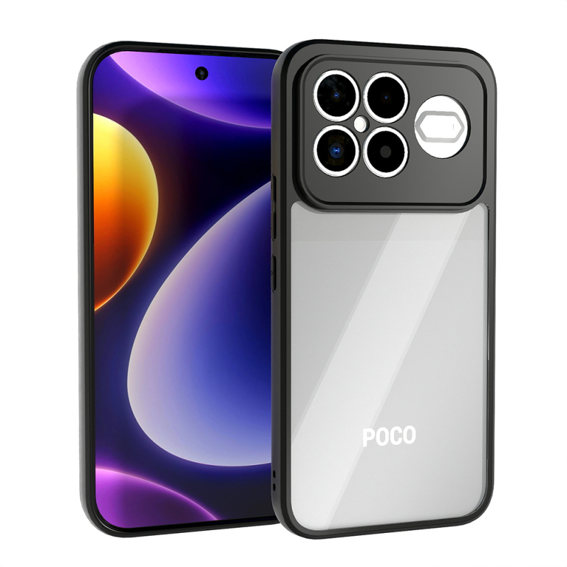 Xiaomi Poco F8 Ultra Kılıf Kamera Korumalı Şeffaf Arka Yüzey Zore New Roll Kapak - 2