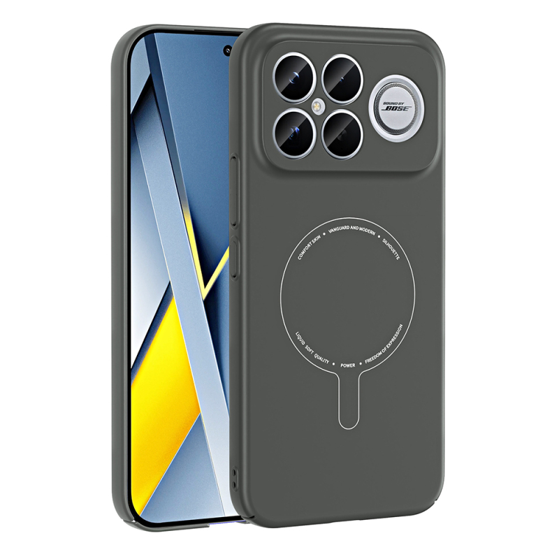 Xiaomi Poco F8 Ultra Kılıf M-Safe Şarj Özellikli Kamera Korumalı Zore Elio Sert PC Kapak - 4