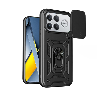 Xiaomi Poco F8 Ultra Kılıf Magnetik Standlı Kamera Korumalı Zore Sürgülü Vega Kapak - 2
