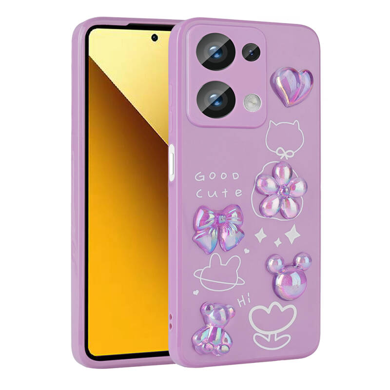 Xiaomi Poco M6 Pro 4G Case Relief Figured Shiny Zore Toys Silicone Cover - 7