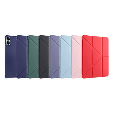 Xiaomi Poco Pad Case Compartment Zore Tri Folding Pen Stand Case - 14