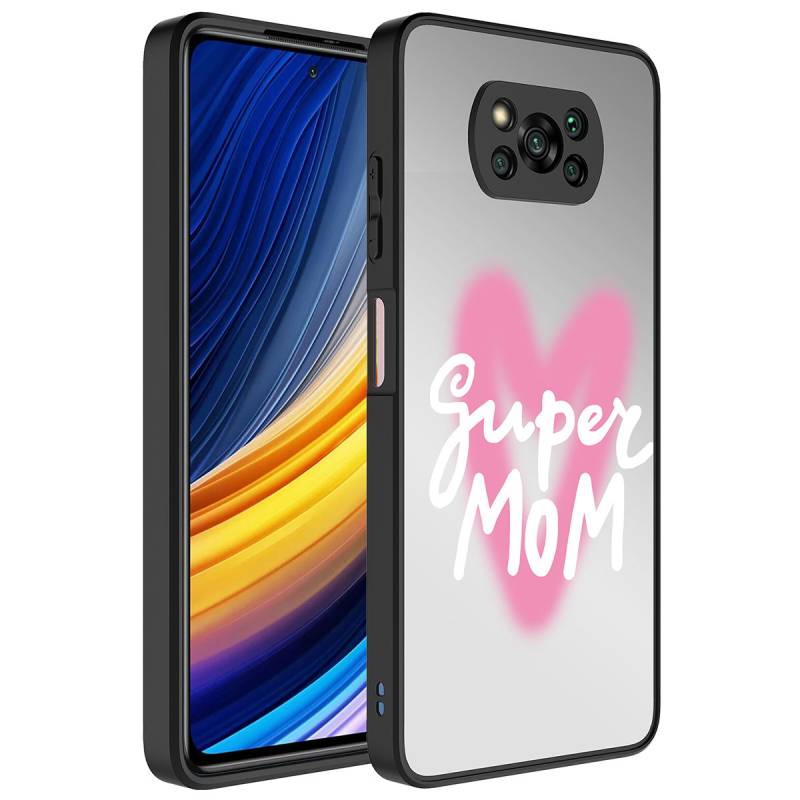 Xiaomi Poco X3 Case Mirror Patterned Camera Protected Glossy Zore Mirror Cover - 3