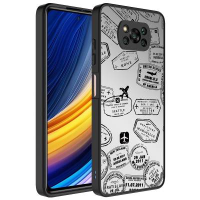Xiaomi Poco X3 Case Mirror Patterned Camera Protected Glossy Zore Mirror Cover - 7