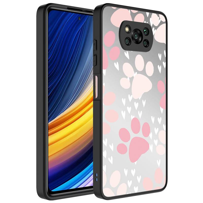 Xiaomi Poco X3 Case Mirror Patterned Camera Protected Glossy Zore Mirror Cover - 8