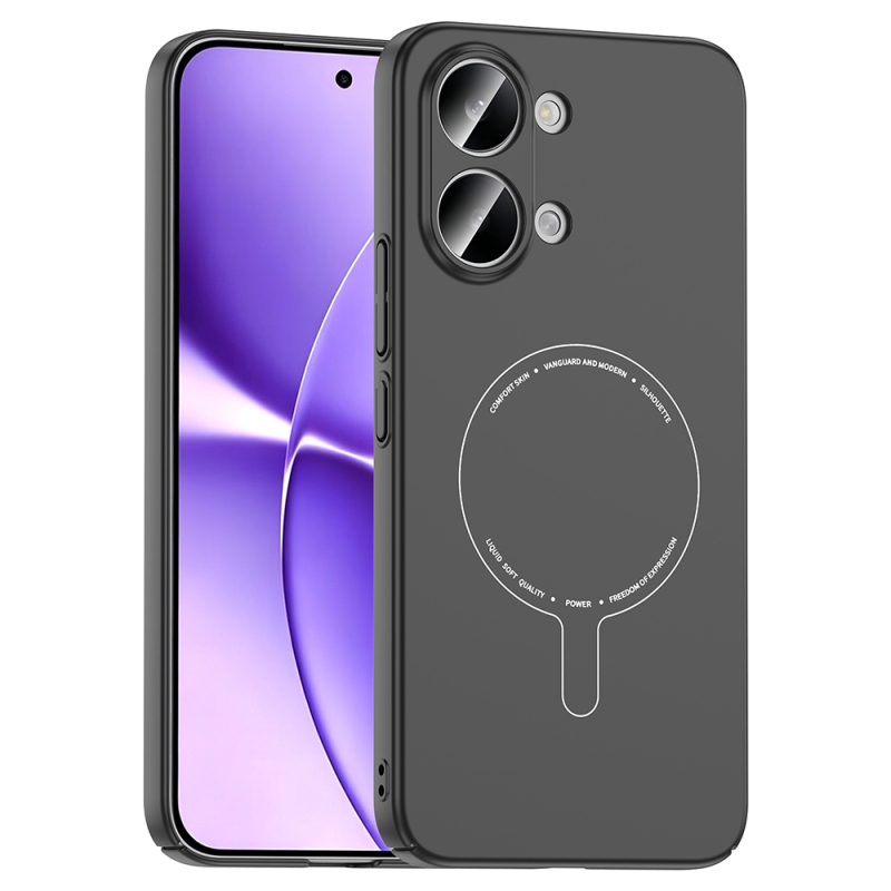 Xiaomi Poco X8 Pro Max Case with M-Safe Charging Feature and Camera Protection - Zore Elio Hard PC Cover - 1