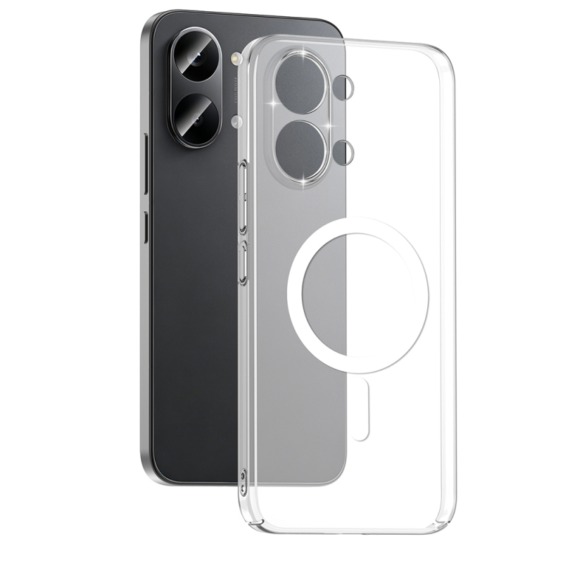 Xiaomi Poco X8 Pro Max Kamera Korumalı M-Safe Şarj Özellikli Şeffaf Zore London Sert PC Kapak - 1