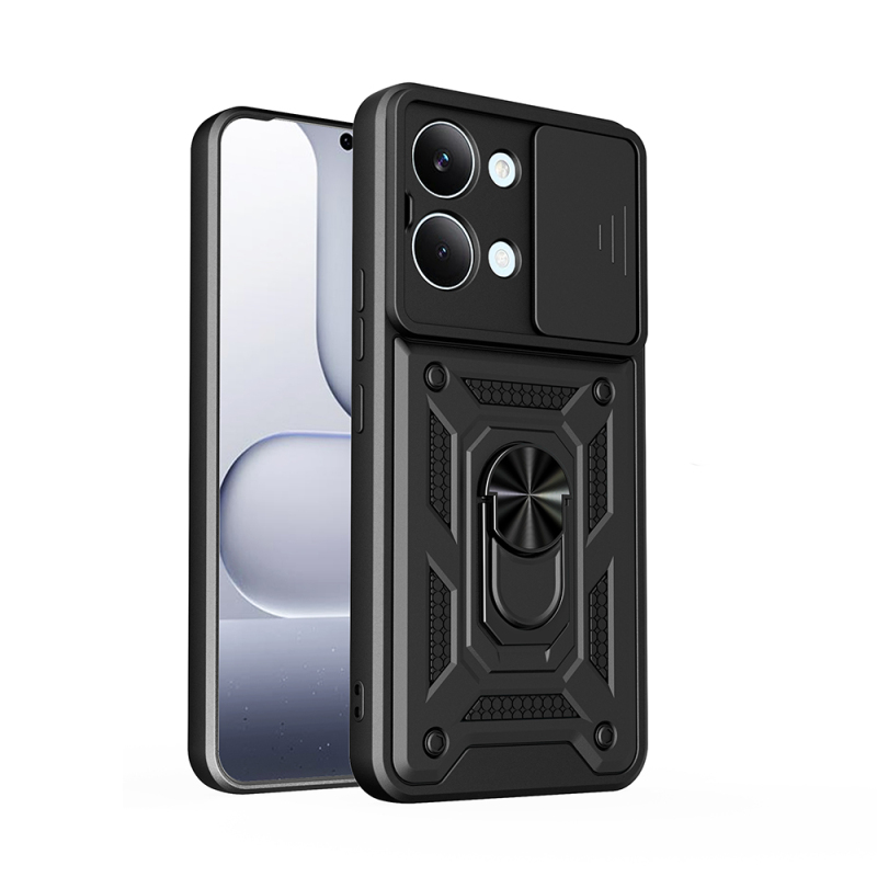 Xiaomi Poco X8 Pro Max Kılıf Magnetik Standlı Kamera Korumalı Zore Sürgülü Vega Kapak - 2