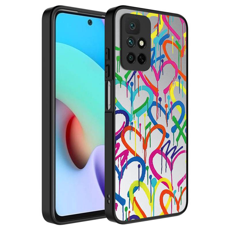 Xiaomi Redmi 10 Case Mirror Patterned Camera Protection Glossy Zore Mirror Cover - 8