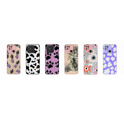 Xiaomi Redmi 10C Case Patterned Camera Protection Glossy Zore Nora Cover - 2