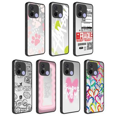 Xiaomi Redmi 12C Case Mirror Patterned Camera Protected Glossy Zore Mirror Cover - 2