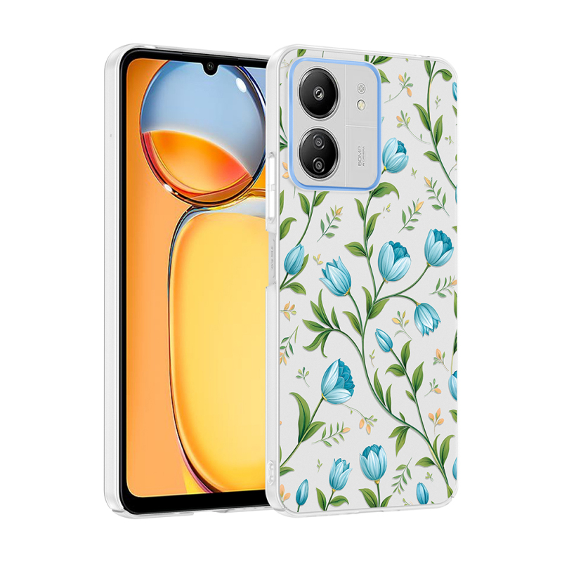 Xiaomi Redmi 13C Case with Camera Protector, Patterned Zore Clip Cover - 4