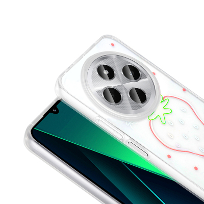 Xiaomi Redmi 14C 4G Kılıf Şeffaf Figürlü Zore Folk Sert Kapak - 15