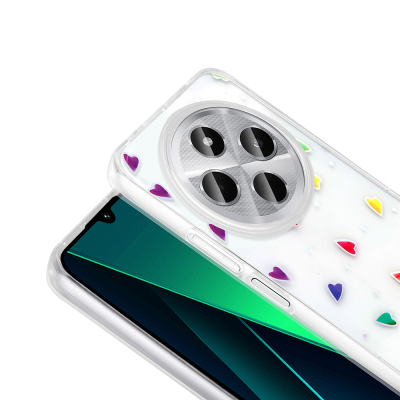 Xiaomi Redmi 14C 4G Kılıf Şeffaf Figürlü Zore Folk Sert Kapak - 14