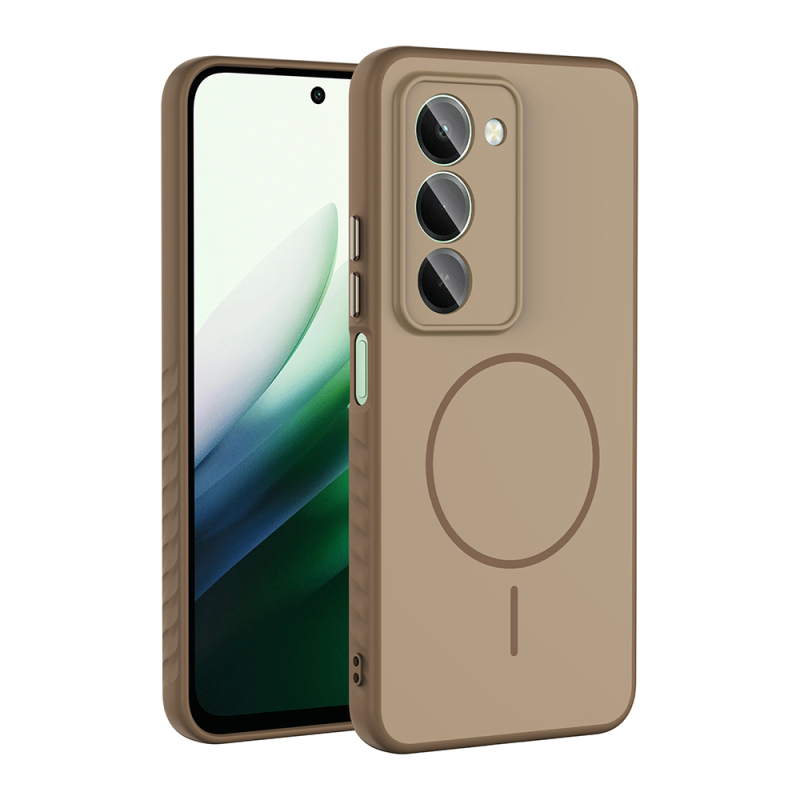 Xiaomi Redmi 15 Case M-safe Charging Feature Zore Tea Cover - 1