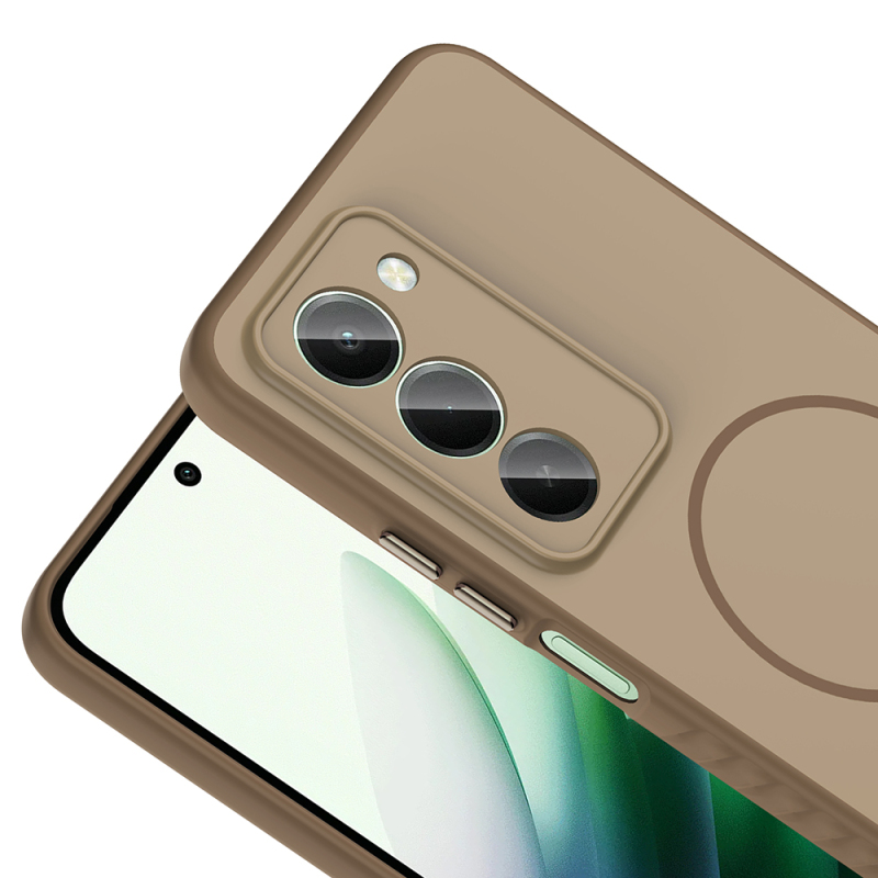 Xiaomi Redmi 15 Case M-safe Charging Feature Zore Tea Cover - 10