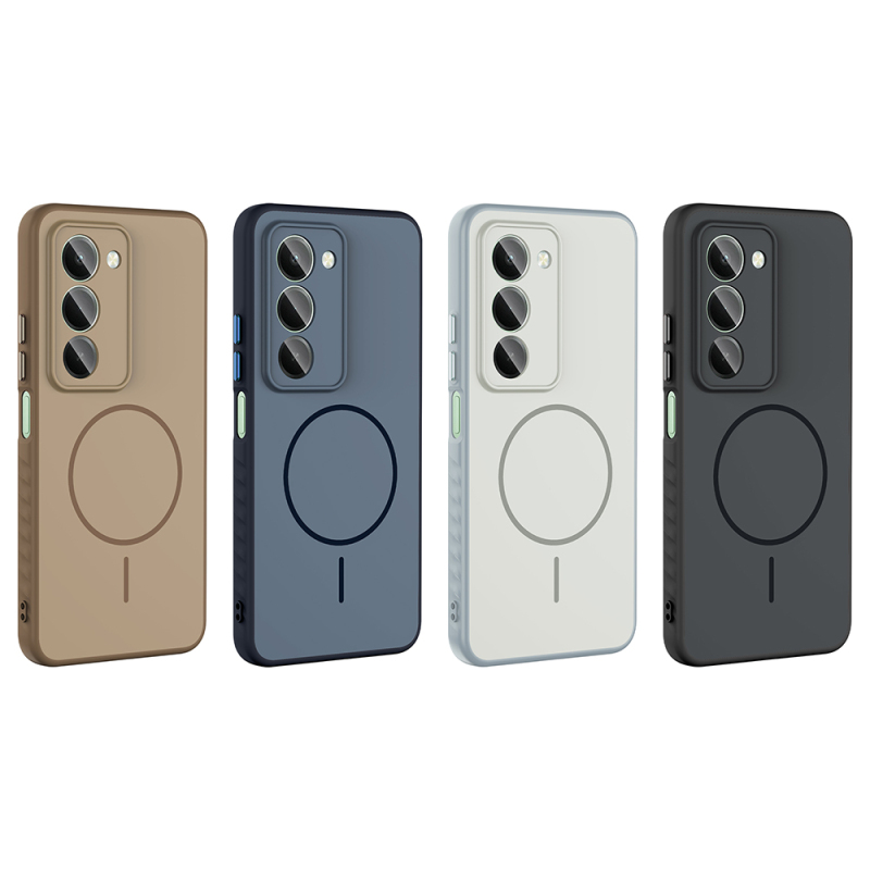 Xiaomi Redmi 15 Case M-safe Charging Feature Zore Tea Cover - 14