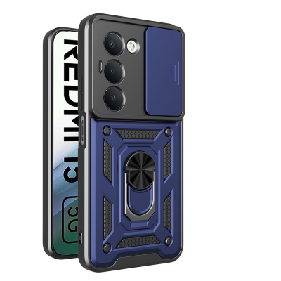 Xiaomi Redmi 15 Case Magnetic Stand Camera Protection Zore Sliding Vega Cover - 1