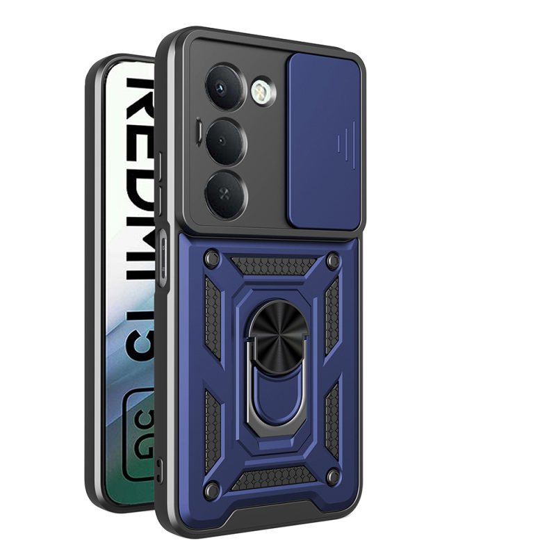 Xiaomi Redmi 15 Case Magnetic Stand Camera Protection Zore Sliding Vega Cover - 2