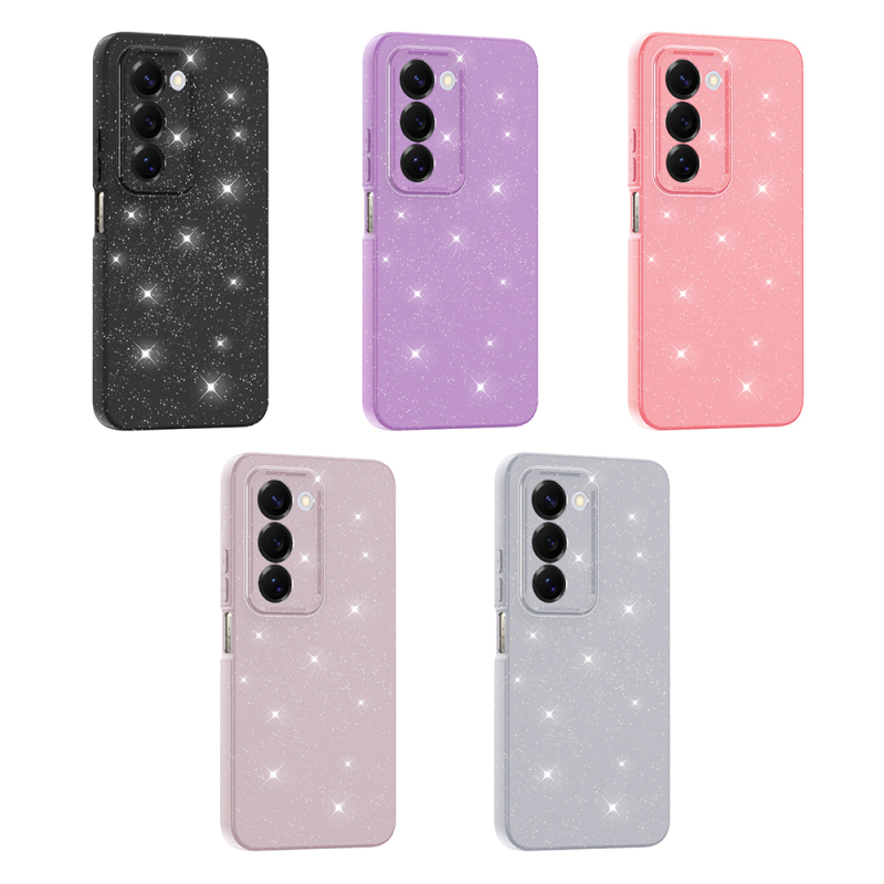 Xiaomi Redmi 15 Case with Camera Protection, Glittery Luxury Zore Cotton Cover - 17