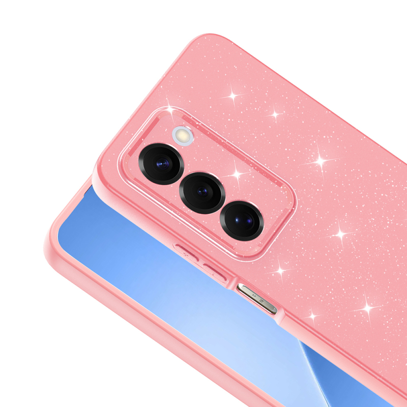 Xiaomi Redmi 15 Case with Camera Protection, Glittery Luxury Zore Cotton Cover - 14