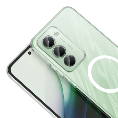 Xiaomi Redmi 15 Kamera Korumalı M-Safe Şarj Özellikli Şeffaf Zore London Sert PC Kapak - 4