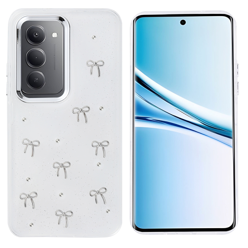 Xiaomi Redmi 15 Kılıf Airbag Tasarımlı Simli Şeffaf Zore Kutup Kapak - 1