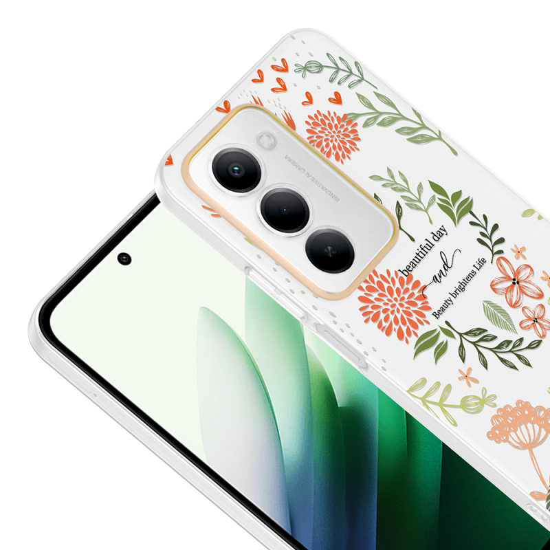 Xiaomi Redmi 15 Kılıf Kamera Korumalı Desenli Zore Klip Kapak - 12