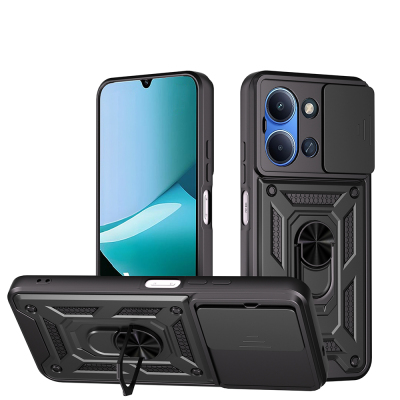 Xiaomi Redmi 15C Case Magnetic Stand Camera Protection Zore Sliding Vega Cover - 1