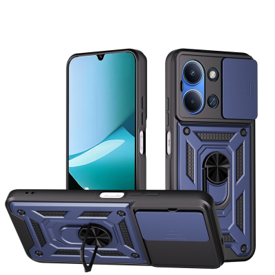 Xiaomi Redmi 15C Case Magnetic Stand Camera Protection Zore Sliding Vega Cover - 3