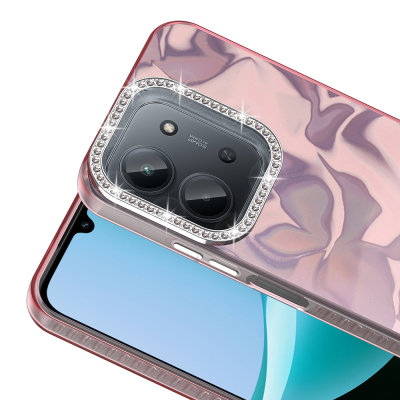 Xiaomi Redmi 15C Case with Airbag, Glossy Stone Detail Design, Zore Esila Cover - 9