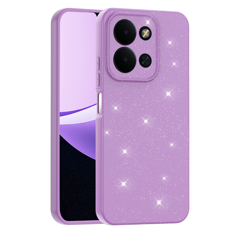 Xiaomi Redmi 15C Case with Camera Protection, Glittery Luxury Zore Cotton Cover - 1