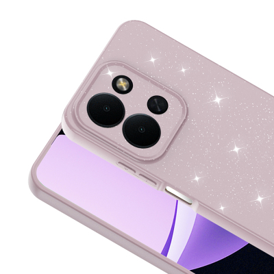 Xiaomi Redmi 15C Case with Camera Protection, Glittery Luxury Zore Cotton Cover - 15