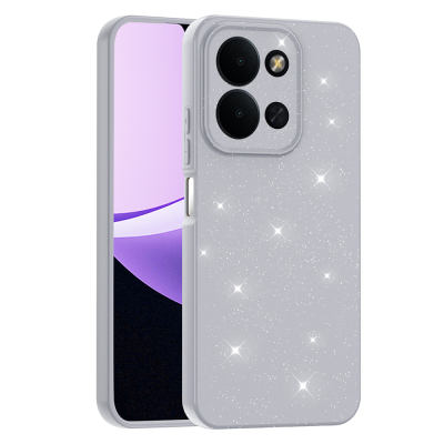 Xiaomi Redmi 15C Case with Camera Protection, Glittery Luxury Zore Cotton Cover - 3